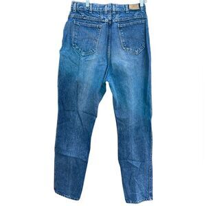 Vintage Lee dark wash high waisted straight leg jeans 90s 1990s